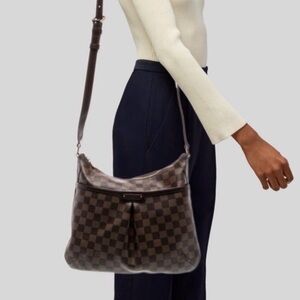 Authentic Louis Vuitton Pre-Owned 2010 Damier Ebene Bloomsbury PM Crossbody Bag